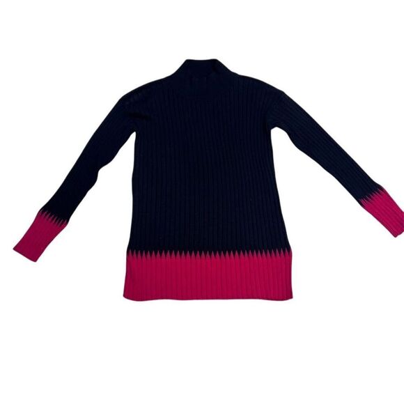 Angel Tops - EUC Angel Women's XS Pullover Sweater Black & Pink Long Sleeve